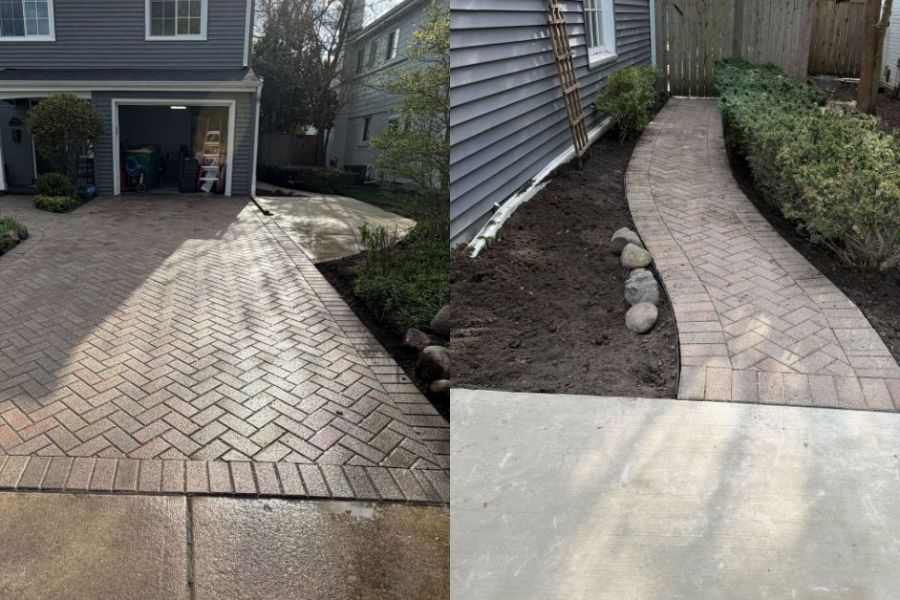 Hardscape Driveway in Park Ridge - Landscaping