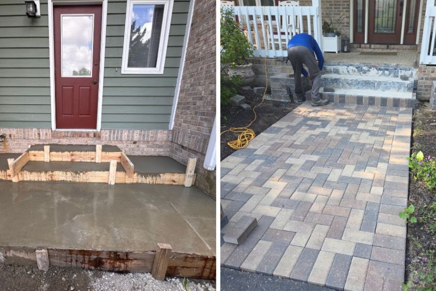 Walkway hardscape in Elmhurst - Landscaping