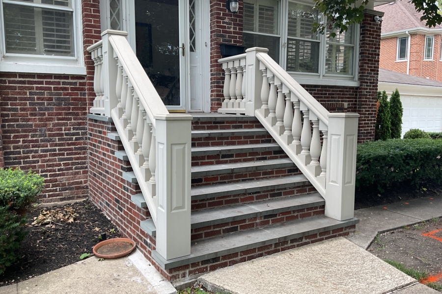 Custom Front Steps in Glenview - Landscaping