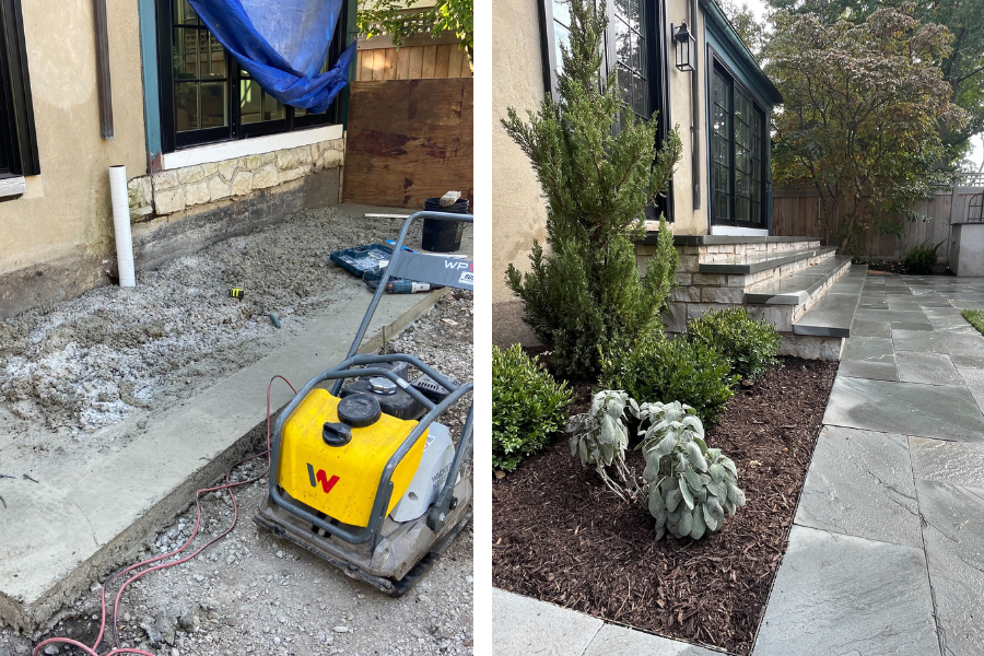 Bluestone Hardscape Steps Park Ridge - Lanscaping