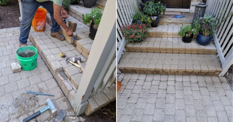 Hardscape steps in Buffalo Grove - Landscaping
