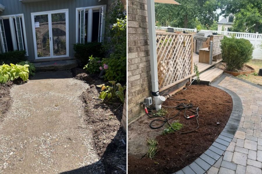 Hardscape walkway in Edison Park - Landscaping