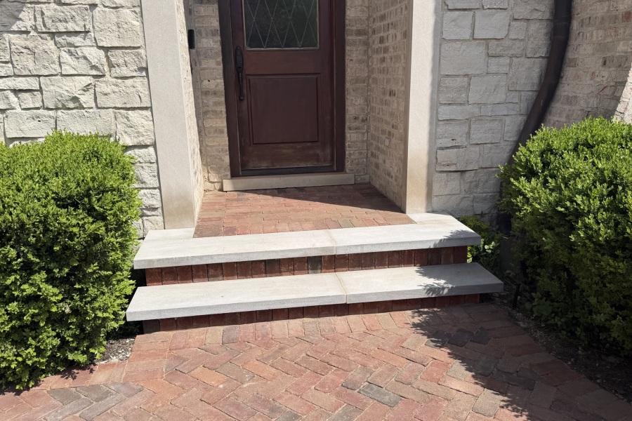 Northbrook entry steps - Landscaping