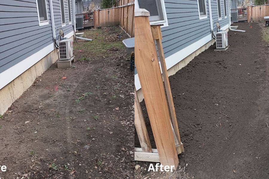 Drainage Before and After Park Ridge - Landscaping