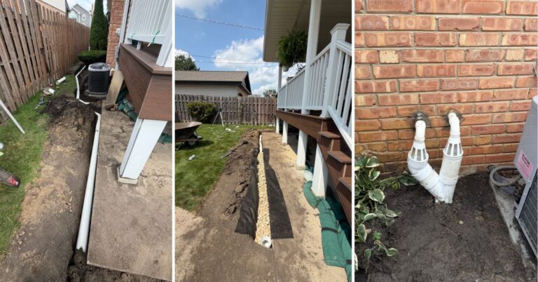 Drainage install in Prospect Heights - Landscaping